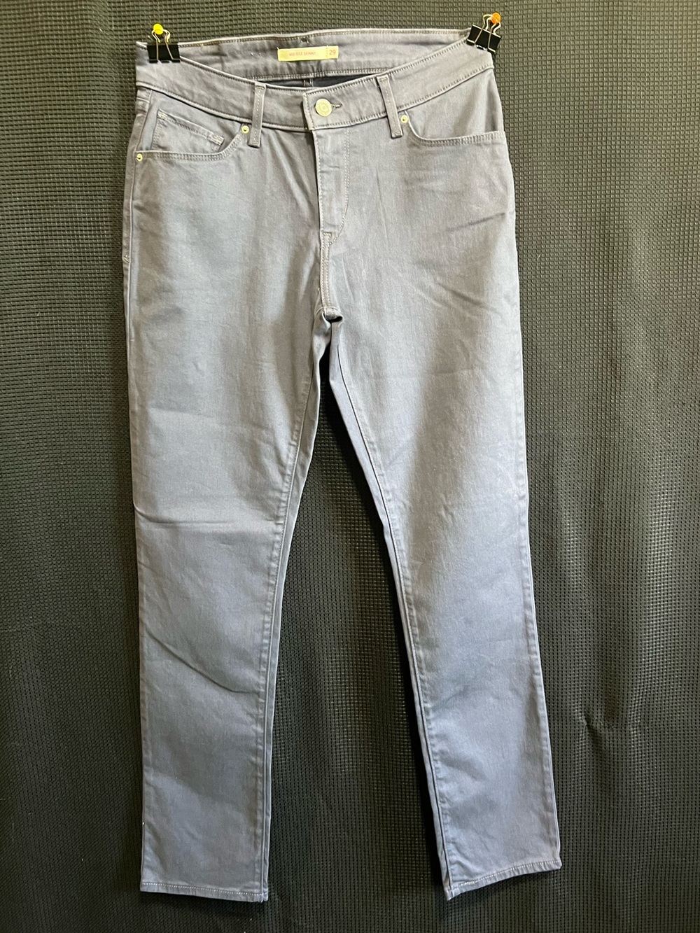 Levi’s Mid Rise Skinny Jeans Women’s Size 29 Gray Stretch Denim Pants